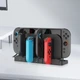 Зарядна станція для контролерів Nintendo Switch, док-станція для зарядки 4 контролерів, чорна - зображення 5
