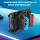 Зарядна станція для контролерів Nintendo Switch, док-станція для зарядки 4 контролерів, чорна - зображення 7