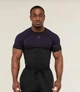 Футболка "Gymshark" компресійна чоловіча спортивна для тренувань чорна з фіолетовим L - изображение 1