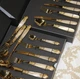 Столові прибори Domus & Design Versailles 75 предметів на 12 персон золото - зображення 8