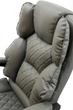Офисное кресло Diego Comfort Pro серое Офисное компьютерное кресло до 120 кг Офисное кресло с подставкой для ног - изображение 3