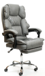 Офисное кресло Diego Comfort Pro серое Офисное компьютерное кресло до 120 кг Офисное кресло с подставкой для ног - изображение 9
