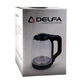 Електрочайник Delfa DK2650X скло 1.8 л чорний - изображение 3