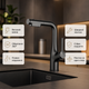 Кран-смеситель Faucet CR-8429 кухонный, высокое поворотное излияние 360°, графит матовый. - изображение 2