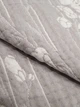 Полотенце муслиновое банное Malloory Home Цветы 70*140 см Светло-серое - изображение 4
