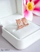 Серьги женские вышиванки с камнем серебренные (925 проба) позолота длина 15мм - изображение 1
