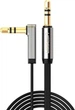 Аудіокабель Ugreen AV119 3.5 мм Male to 3.5 мм Male Straight to angle flat Cable 2 м Black (UGR-10599) - зображення 1