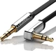 Аудіокабель Ugreen AV119 3.5 мм Male to 3.5 мм Male Straight to angle flat Cable 2 м Black (UGR-10599) - зображення 2