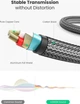 Аудиокабель Ugreen AV127 3.5 мм Male to 6.35 мм Male, TRS Stereo Audio Cable, nylon braid, 2 м Gray (UGR-10628) - изображение 5