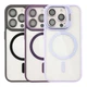 Чохол Premium TPU+PC+Metal Stand Case with MagSafe and Camera Lenses для iPhone 13 Pro Purple - зображення 3