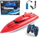 Іграшковий катер на пульті керування Speedboat 2.4G акумулятор USB кабель швидкісний RC човен 25 см - зображення 4