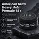 Помада для волосся American Crew Heavy Hold Pomade 85 г екстрасильна фіксація, високий блиск і контроль чоловічої зачіски - зображення 1