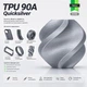 Пластик для 3D-принтера TPU 90A Quicksilver (51106) 1.75 мм 1 кг Філамент Еластичний Гнучкий З Котушкою - зображення 1