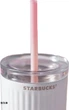 Термокружка Starbucks Pink Fries с трубочкой 473 мл Pink - изображение 2