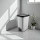 Відро для сміття з педаллю пластиковий з кришкою, 10 л, Сірий (109-GRAY) - зображення 5