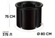 Каркасна крижана кріо ванна EasyFit ПВХ 75х80 см чорна - зображення 4