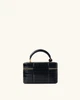 Жіноча сумка кросс-боді через плече JW PEI Cleo Box Shape Top Handle Bag Black croc (126863) - зображення 3