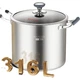 Каструля MAXCOOK супова, нержавіюча сталь 316L, подвійне дно, 24 см, MCT9873 - зображення 2