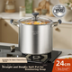 Каструля MAXCOOK супова, нержавіюча сталь 316L, подвійне дно, 24 см, MCT9873 - зображення 11