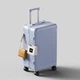 Валіза Reebok Luggage PC Suitcase, багатофункціональна сумка для ручної поклажі, валіза з паролем для подорожей, шкіряний чохол, колір Roland Purple, 20 дюймів - зображення 8