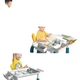 Bluqi LEGO будівельний блок стіл складання дитяча іграшка хлопчики навчальний стіл та стілець набір віком 3-6 років дівчаток іграшка новорічний подарунок - зображення 3
