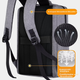 Рюкзак для ноутбука Lenovo Business Commout Large Capacity 15.6-Inch Notebook Gaming Laptop Bag Student Schoolbag B001 (светло-серый) - изображение 5