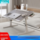 Столик для ноутбука Mryc Bed с регулируемой высотой, складной USB-столик, письменный стол для студентов с регулируемым углом наклона, стол для чтения в общежитии, небольшой обеденный стол. - изображение 4