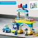 FEELO — конструктор LEGO с крупными деталями, игрушка для мальчиков и девочек, подарок на день рождения, полицейский участок Y42005. - изображение 4