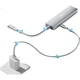 USB-концентратор HP, док-станция с несколькими портами USB 3.0, удлинитель USB, адаптер-конвертер для ноутбука, независимый источник питания, CT210 серебристого цвета - изображение 1