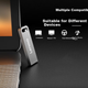 Флеш-накопитель Lenovo 256 ГБ USB 3.2, серия SX1 Speed Core, серебристый цвет, прочный металлический корпус, незаменим для бизнеса и офиса. - изображение 7
