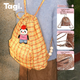 Рюкзак Tagi. Tanghulu "I", жемчужный шнурок, большая вместимость, сверхлегкий, праздничный подарок - цитрусовое печенье - изображение 4