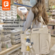 Сумка FENYE Mommy Bag, легкая и стильная сумочка для мам и малышей, сумка через плечо для активного отдыха, бежевая. - изображение 4