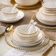 Набор посуды Haoya Jingdezhen керамика 28 предметов Золотая нить - изображение 8