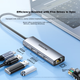 Док-станція розширення SAMZHE Type-C, док-станція розширення порту USB-C на Gigabit Ethernet, адаптер-розгалужувач RJ45, сумісний з Thunderbolt 4, для комп'ютерів Apple MacBook Pro, ноутбуків HWK1-C - зображення 4
