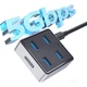 SIPOLAR USB-хаб 3.0, 4-портовий розширювальний хаб-док, подовжувач кабелю на один порт (1 метр), аксесуар для ноутбуків та настільних комп'ютерів з інтерфейсом живлення - зображення 1