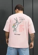 Футболка Чоловіча Стаф Рожева Оверсайз З Написом What’s Up Базова Staff What’s Up Oversize XL (394867) - зображення 1