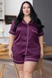Пижама женская с шортами Псл1350 Сливовый, 3XL (52-54) - изображение 1