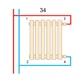 Трубчастий радіатор Betatherm Praktikum PH2 425x1000 чорний - изображение 4