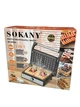 Электрический гриль 3 в 1 Sokany SK-08092-3 — мультигриль, сендвичница и вафельница со сменными панелями (55301) - изображение 14