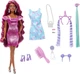 Кукла Барби Barbie Fun & Fancy с длинными черными волосами и цветными прядями JDC86 - изображение 7