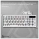 Клавиатура Ajazz AF98 Black USB-C White (AF98-W) - изображение 9