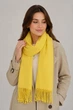 Женская шаль Cashmere с бахромой 200*35см лимонная - изображение 2
