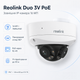 Внешняя IP-камера видеонаблюдения Reolink Duo 3V PoE Series P757 16 МП IP67 RJ-45 White - изображение 2