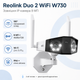 Внешняя IP-камера видеонаблюдения Reolink Duo 2 WiFi Series W730 8 МП IP66 RJ-45 White - изображение 2