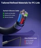 Кабель Syntech USB 3.0 to USB C для Meta Quest 3S/Quest 3/Oculus Quest 2/Pico 4 з живленням, 5м, адаптер USB A/C, чорний (M32C2-5BK) - зображення 7