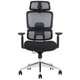 Крісло поворотне WALTER чорна тканина/алюміній - зображення 3