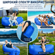 Надувний ламзак 240×70 см Premium Air Sofa – портативний лежак для відпочинку, пляжу, кемпінгу та подорожей, синій - зображення 5