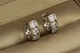 Сережки колечки Xuping Jewelry три крупні каменя 1,2 см сріблясті - зображення 1