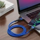 Быстрая зарядка USB Type-c, длина 1м, нейлоновый плетеный кабель USB Type-c мощность до 100Вт - изображение 2