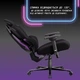 Кресло для геймеров Proove Gaming Respawn компьютерное Ergo с регулировкой спинки до 135° 138kg колеса PU 65mm Black-Purple - зображення 5